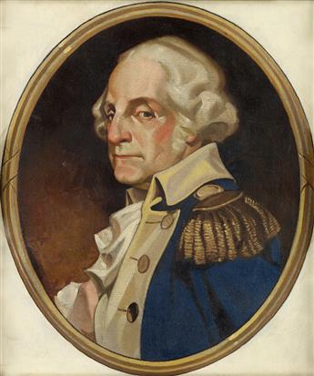 (PRESIDENT.) CUSHMAN PARKER (AFTER.) Portrait of George Washington.